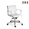 Stylo LWE white leatherette ergonomic low executive office chair On Sale