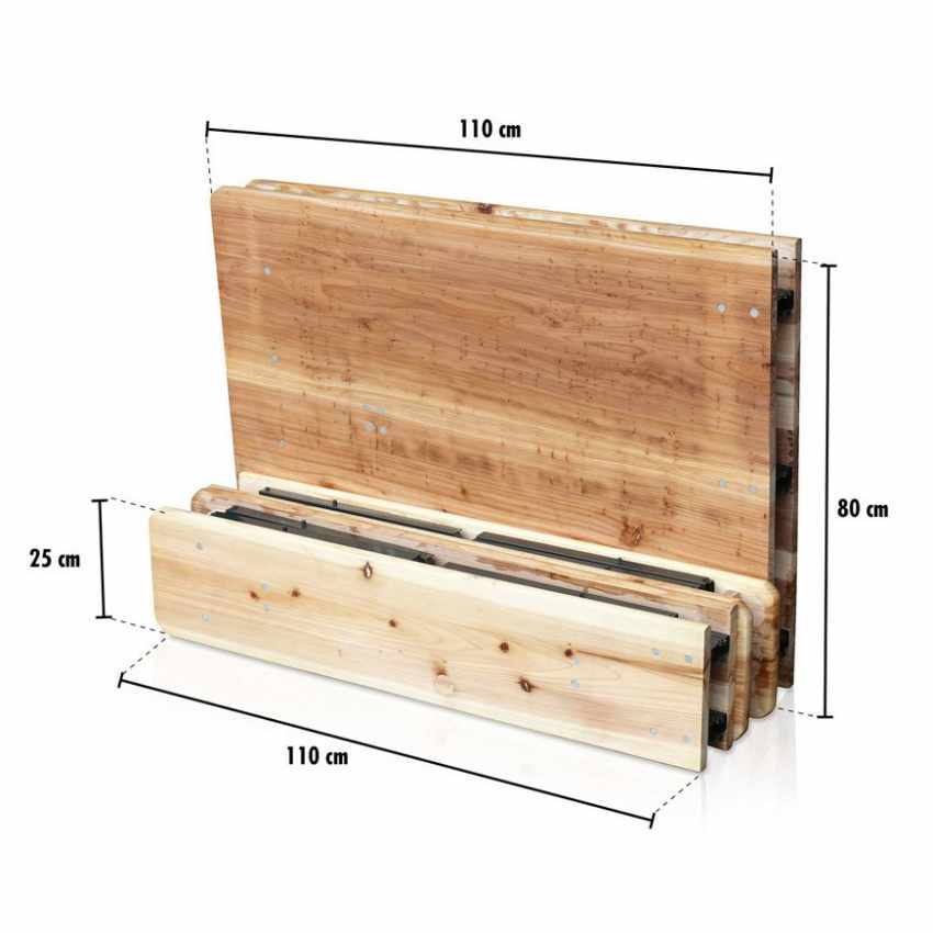 Set Of Folding Table And 2 Benches Wooden Furniture Outdoors   Set Folding Table 2 Benches Wooden Furniture Outdoors 