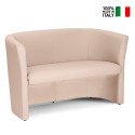 2 seater leatherette lounge sofa office design Tabby Offers