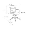 Breathable ergonomic low mesh office chair white Stylo LWT Sale