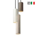 Modern 3-light pendant chandelier design cylinder Cromia Catalog