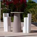 High outdoor polyethylene coffee table modern design round Mikò 2.0 Choice Of