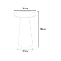 High outdoor polyethylene coffee table modern design round Mikò 2.0 Model