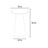 High outdoor polyethylene coffee table modern design round Mikò 2.0 Model