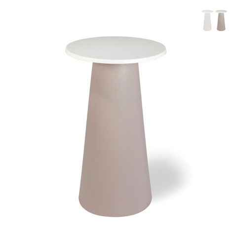 High outdoor polyethylene coffee table modern design round Mikò 2.0 Promotion