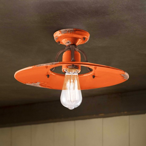 Ceiling lamp vintage design iron and ceramic ceiling lamp Country PL