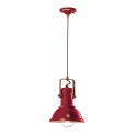 Vintage Industrial Design Iron and Hand-Painted Ceramic Pendant Lamp SO Offers