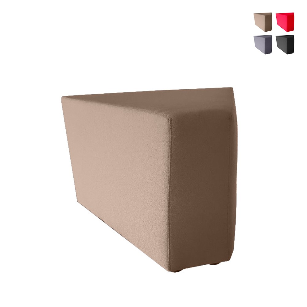 Traveller Modular Corner Pouf Upholstered Fabric for Waiting Room Design