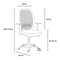Ergonomic Office Chair for Smartworking in Gray with Breathable Mesh Easy G Sale