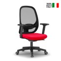 Ergonomic red office chair smartworking breathable mesh Easy R On Sale