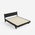 Modern design double bed 160x190cm with Rust slats and pillows Cheap