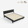 Modern design double bed 160x190cm with Rust slats and pillows Buy