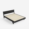 Rust King double bed 160x200cm modern design with slats and pillows Offers