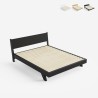 Rust King double bed 160x200cm modern design with slats and pillows On Sale
