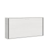 Horizontal foldaway single bed white 85x185cm slats Kando BF Sale
