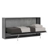 Grey single bed 85x185cm horizontal slatted Kando CM Offers