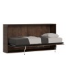 Horizontal foldaway single bed 85x185cm wooden slats Kando NC Offers