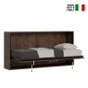 Horizontal Murphy Single Bed 85x185cm with Wooden Slats Kando NC On Sale