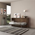 Horizontal Murphy Single Bed 85x185cm with Wooden Slats Kando NC Promotion