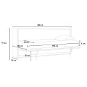 Horizontal Murphy Single Bed 85x185cm with Wooden Slats Kando NC Catalog
