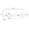 Horizontal foldaway single bed 85x185cm wooden slats Kando NC Catalog