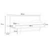 Horizontal Murphy Single Bed 85x185cm with Wooden Slats Kando NC Catalog