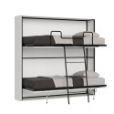 Horizontal foldaway bunk bed white 85x185cm Kando 2BF Offers