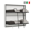 Horizontal foldaway bunk bed white 85x185cm Kando 2BF On Sale
