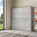 Horizontal foldaway grey bunk bed 85x185cm Kando 2CM Model