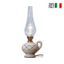 Classic vintage design glass and ceramic table lamp Pompei TA On Sale