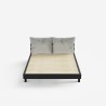 Rust King double bed 160x200cm modern design with slats and pillows Catalog
