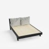 Rust King double bed 160x200cm modern design with slats and pillows Discounts