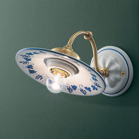 Hand-painted ceramic wall lamp design Asti AP Promotion