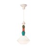 Vintage art deco design pendant lamp glass and ceramic Lariat SO-G Offers