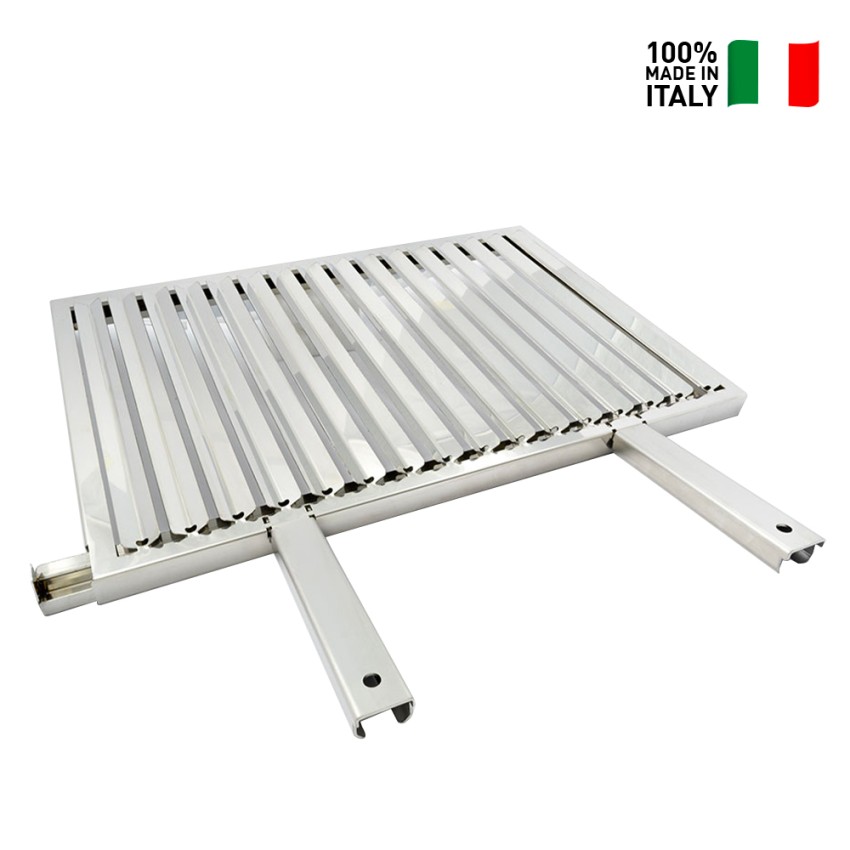 Charcoal barbecue steel grease collection grill 60x40cm Etna