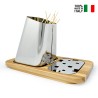 Gran Sasso Plus Tabletop Skewer Holder with Steel Frame and Wooden Base On Sale