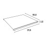 Stainless steel cutting board for restaurant kitchen 40x55cm Plan Model