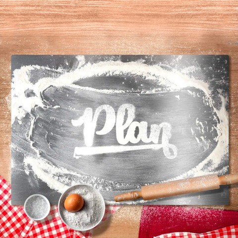 Planing board medium 60x55cm stainless steel chopping board restaurant kitchen Plan Promotion