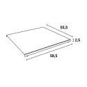 Planing board medium 60x55cm stainless steel chopping board restaurant kitchen Plan Model
