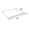 Cutting board 100x55cm stainless steel kitchen restaurant Plan Pro Model