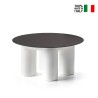 Low round outdoor garden terrace side table design Athens T1 On Sale