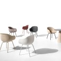 2 x Modern design chairs bar kitchen polyethylene metal legs Fade C1 Price