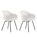 Set of 2 Fade C2 Polyethylene Bar Stools with Black Metal Legs - Kitchen Design Discounts