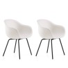 2 x Polyethylene chairs black metal legs bar kitchen design Fade C2 Discounts