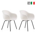 Set of 2 Fade C2 Polyethylene Bar Stools with Black Metal Legs - Kitchen Design Sale