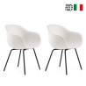 2 x Polyethylene chairs black metal legs bar kitchen design Fade C2 Sale