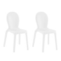 2 x Polyethylene chairs dining room bar restaurant modern design Chloé Offers