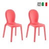 2 x Chloé Modern Design Polyethylene Dining Chairs for Bar or Restaurant On Sale