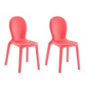 2 x Chloé Modern Design Polyethylene Dining Chairs for Bar or Restaurant Promotion