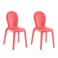 2 x Chloé Modern Design Polyethylene Dining Chairs for Bar or Restaurant Promotion